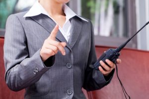 Rádios comunicadores em grandes eventos.